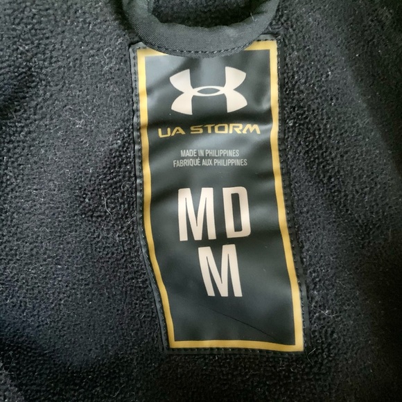 Black Under Armour Storm Jacket with Lime Green Lining Size Medium - Picture 7 of 7